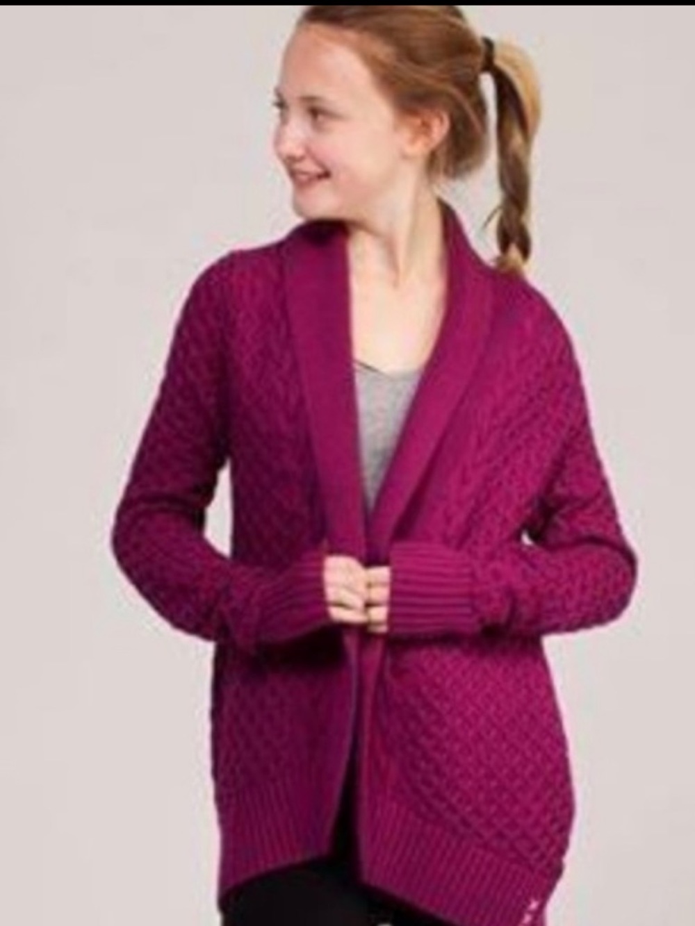 Ivivva by Lululemon Breathe Relax Love Knit Cardigan